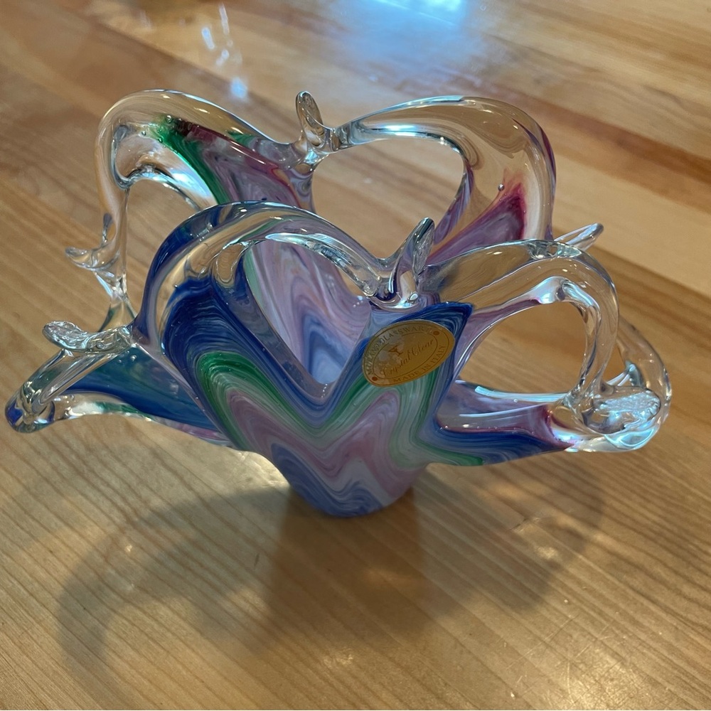 Murano glass made in Italy Handcrafted Glass Art Sculpture - Multicolor